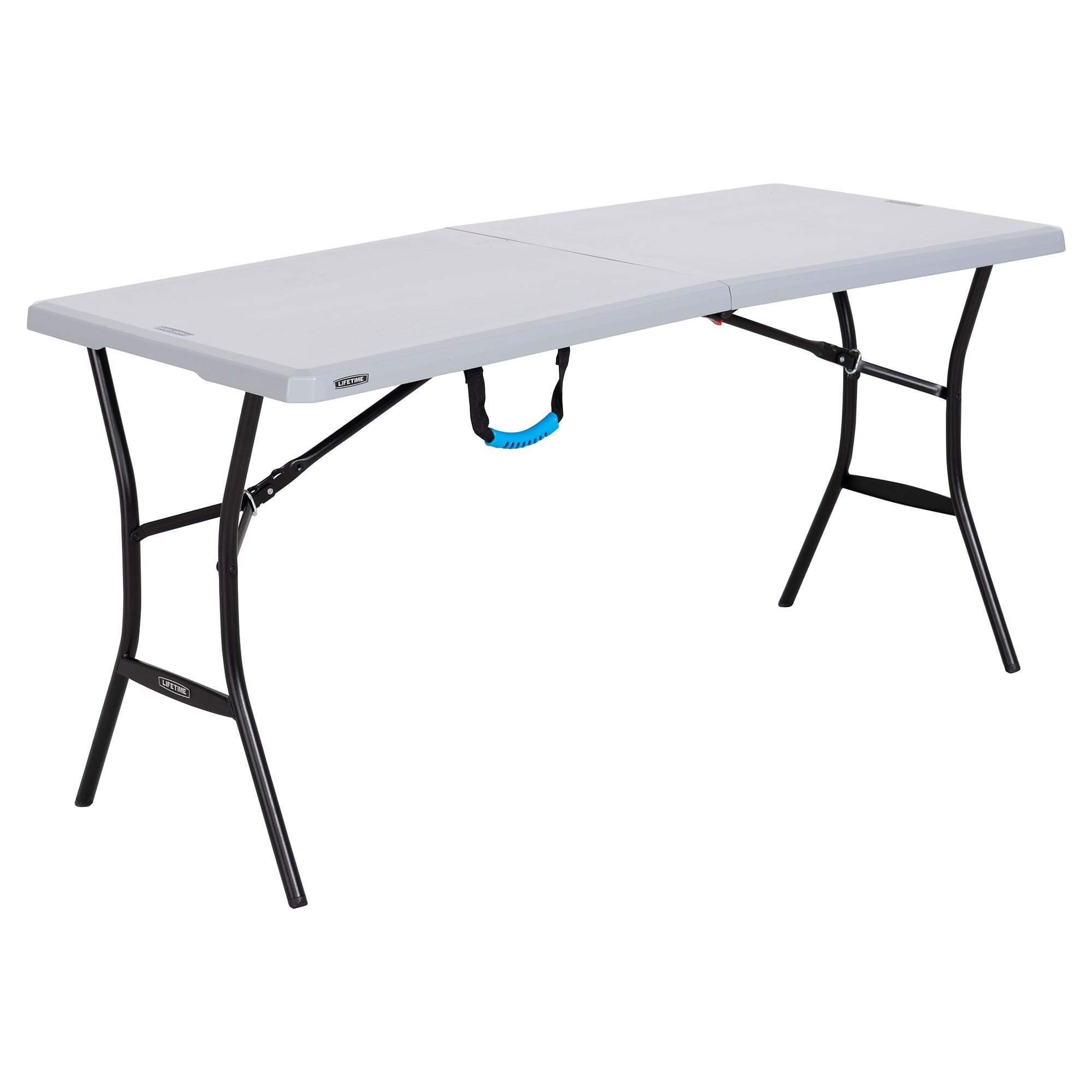 5-Foot Fold-in-Half Table, Gray 5-Foot Fold-in-Half Table, Gray