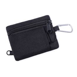 Outdoor Mini EDC Molle Pouch Waist Belt Bag for Camping Hiking Traveling (Color: Black)