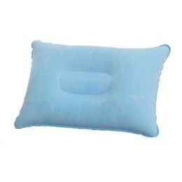 Portable Fold Inflatable Air Pillow Outdoor Travel Sleeping Camping (Color: G911F-light blue, size: 43X27cm)