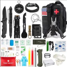 Outdoor SOS Emergency Survival Kit (Ships From: China, Color: Advanced black)