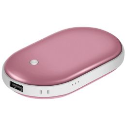 Portable Hand Warmer 5000mAh Power Bank (Color: Rose Gold)